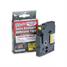 Brother P-Touch 1/4" Extra Strength Adhesive - Black on Yellow - 26.2 ft